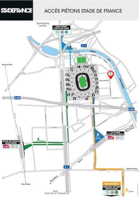 Appartement Pres Du Stade De France + Parking Gratuit Saint-Denis  Buitenkant foto